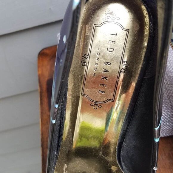 Ted Baker Patent Leather Butterfly Heels Size 39 - Picture 13 of 15